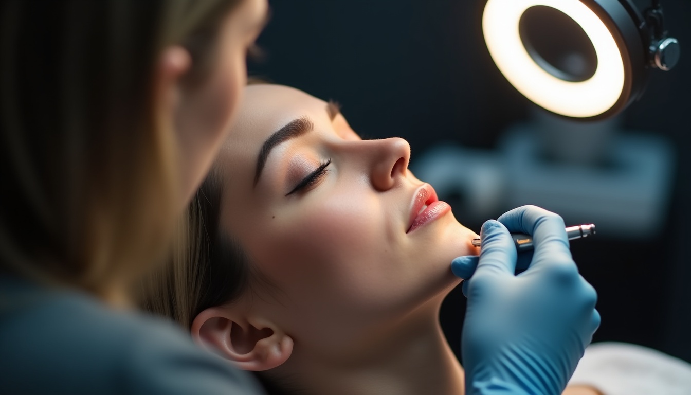 O femeie zâmbind după o procedură de micro pigmentare, ilustrând frumusețea durabilă obținută.