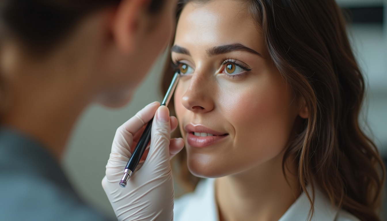 Femeie zâmbitoare cu sprâncene perfect conturate prin microblading Ploiești