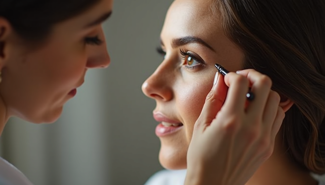 Femeie cu sprancene perfect conturate după microblading, ilustrând investiția în frumusețe și valoarea pretului.