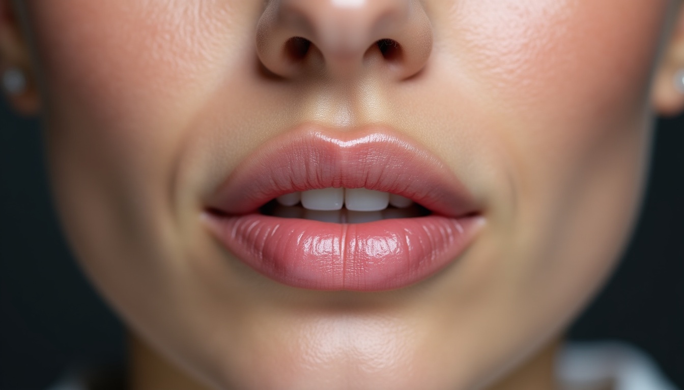 Buze micropigmentate vindecate, cu o culoare naturală și definită, arătând sănătoase și bine îngrijite