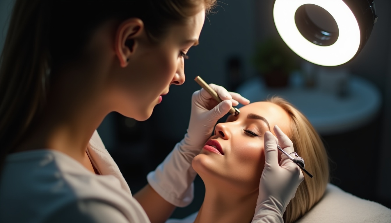 Femeie cu sprâncene perfect micropigmentate, tendințe 2026