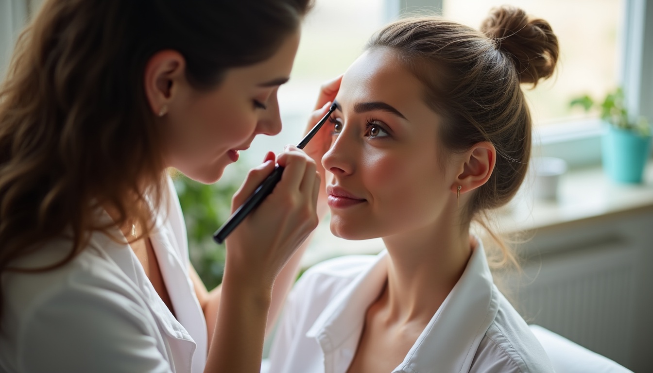 Femeie zâmbind cu sprâncene perfect pigmentate, exemplificând beneficiile pigmentării sprâncenelor