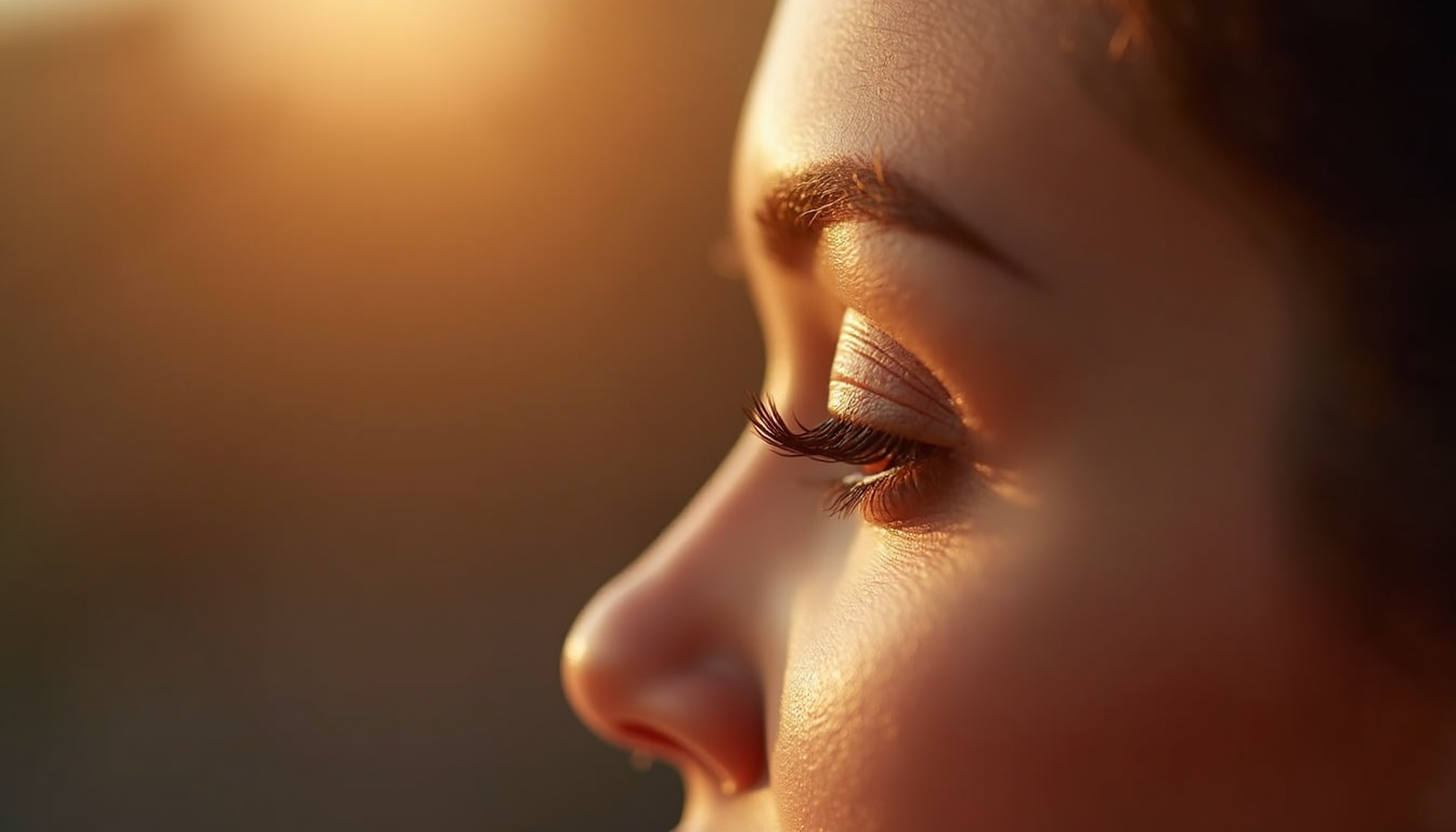 O femeie zâmbitoare cu sprâncene perfect conturate, evidențiind rezultatele unei proceduri de micropigmentare.